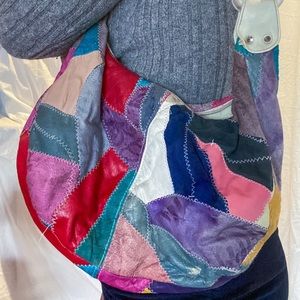 Over stitched patch work purse